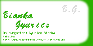 bianka gyurics business card